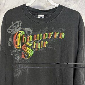 Vintage Chamorro style T Shirt Mens 4XL 29x31 Indigenous Shirt Sleeve Y2K